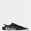 Černobílé pánské kožené tenisky Ralph Lauren Longwood Logo Černobílé pánské kožené tenisky Ralph Lauren Longwood Logo