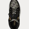 Černošedé dámské vysoké tenisky Ralph Lauren Rylee Monogram Jacquard