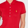 Červené dámské polokošile Ralph Lauren Button Detail Shirt