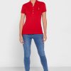 Červené dámské polokošile Ralph Lauren Button Detail Shirt