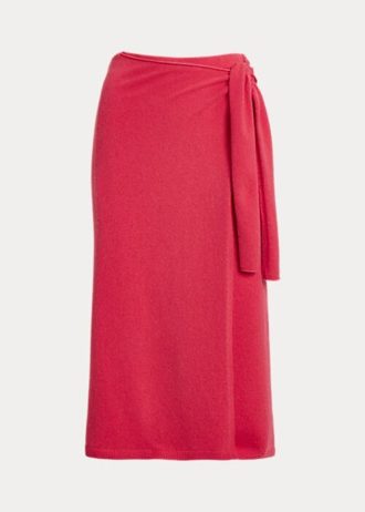 Červené dámské sukně Ralph Lauren Cashmere Wrap Sweater Červené dámské sukně Ralph Lauren Cashmere Wrap Sweater