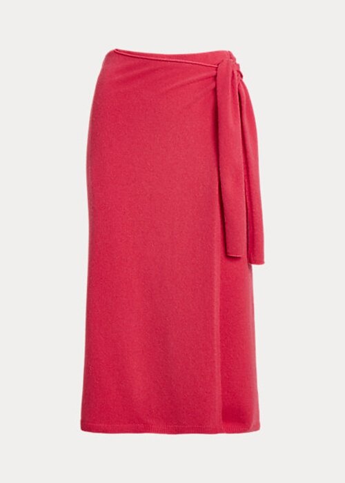 Červené dámské sukně Ralph Lauren Cashmere Wrap Sweater Červené dámské sukně Ralph Lauren Cashmere Wrap Sweater