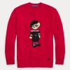Červené dámské svetry Ralph Lauren unar New Year Bear
