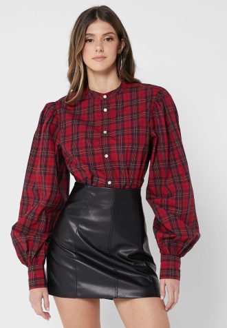 Červené dámské topy s knoflíky Ralph Lauren