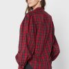 Červené dámské topy s knoflíky Ralph Lauren Červené dámské topy s knoflíky Ralph Lauren