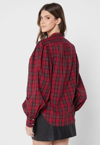 Červené dámské topy s knoflíky Ralph Lauren