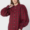 Červené dámské topy s knoflíky Ralph Lauren Červené dámské topy s knoflíky Ralph Lauren