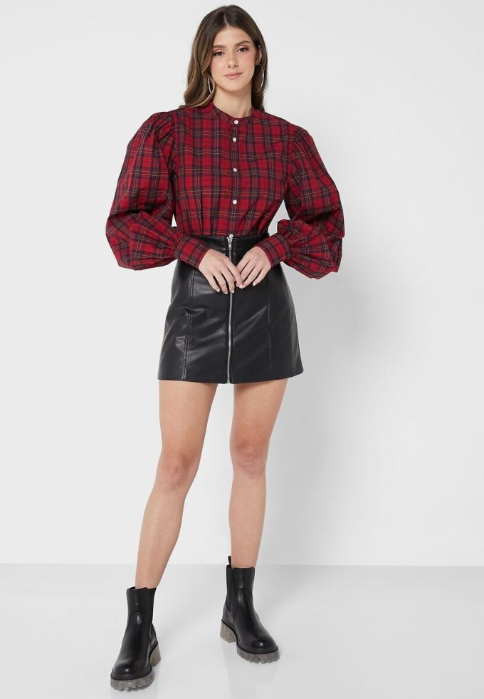 Červené dámské topy s knoflíky Ralph Lauren Červené dámské topy s knoflíky Ralph Lauren