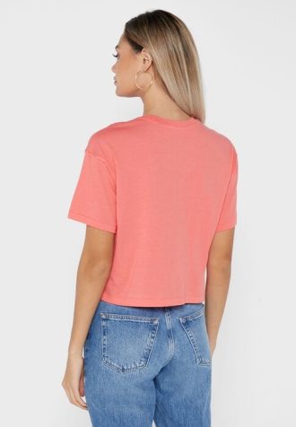 Červená dámská trička s grafickým logem Ralph Lauren