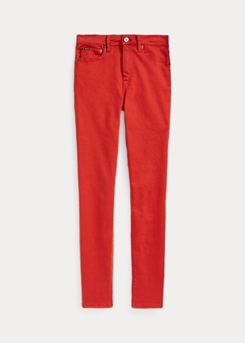 Červené dámské vysoké úzké džíny Ralph Lauren Tompkins Červené dámské vysoké úzké džíny Ralph Lauren Tompkins