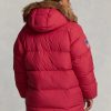 Červené pánské bundy Ralph Lauren oboustranné péřové bundy