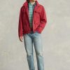 Červené pánské bundy Ralph Lauren Twill Wading