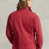 Červené pánské bundy Ralph Lauren Twill Wading