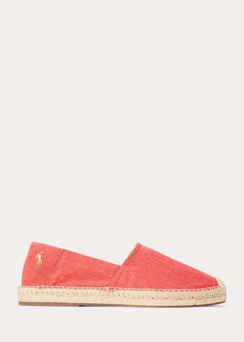 Červené pánské espadrilky z praného plátna Ralph Lauren Cevio Červené pánské espadrilky z praného plátna Ralph Lauren Cevio