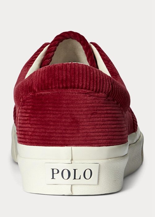 Červené pánské manšestrové tenisky Ralph Lauren Keaton Červené pánské manšestrové tenisky Ralph Lauren Keaton