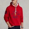 Červená pánská mikina Ralph Lauren Big Polo Crest Fleece s kapucí Červená pánská mikina Ralph Lauren Big Polo Crest Fleece s kapucí