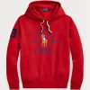 Červená pánská mikina Ralph Lauren Big Polo Crest Fleece s kapucí Červená pánská mikina Ralph Lauren Big Polo Crest Fleece s kapucí