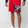Červené pánské šortky s logem Ralph Lauren Červené pánské šortky s logem Ralph Lauren