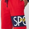 Červené pánské šortky s logem Ralph Lauren Červené pánské šortky s logem Ralph Lauren