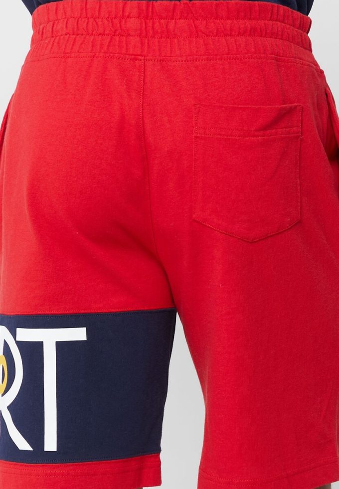 Červené pánské šortky s logem Ralph Lauren Červené pánské šortky s logem Ralph Lauren
