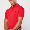 Červené pánské polokošile Ralph Lauren Basic Mesh Červené pánské polokošile Ralph Lauren Basic Mesh