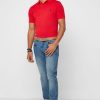 Červené pánské polokošile Ralph Lauren Basic Mesh Červené pánské polokošile Ralph Lauren Basic Mesh