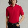Červené pánské polokošile Slim Fit Mesh Ralph Lauren Červené pánské polokošile Slim Fit Mesh Ralph Lauren