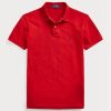 Červené pánské polokošile Slim Fit Mesh Ralph Lauren Červené pánské polokošile Slim Fit Mesh Ralph Lauren
