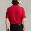Červené pánské polokošile Slim Fit Mesh Ralph Lauren Červené pánské polokošile Slim Fit Mesh Ralph Lauren