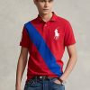 Červené pánské polokošile ze síťoviny Ralph Lauren Big Pony
