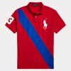Červené pánské polokošile ze síťoviny Ralph Lauren Big Pony