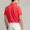 Červené pánské Slim Fit Mesh Polo košile Ralph Lauren Custom Červené pánské Slim Fit Mesh Polo košile Ralph Lauren Custom