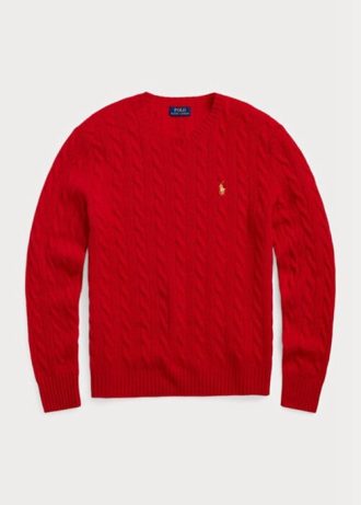 Červené pánské svetry Ralph Lauren Lunar New Year Vlněno-kašmírové svetry