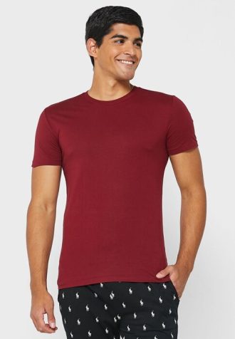 Červená pánská trička Ralph Lauren 3 Pack Assorted Crew Neck