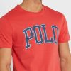 Červená pánská trička Ralph Lauren Slogan Crew Neck Červená pánská trička Ralph Lauren Slogan Crew Neck