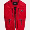 Červená pánská vodoodpudivá užitková vesta Ralph Lauren