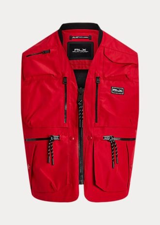 Červená pánská vodoodpudivá užitková vesta Ralph Lauren