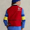 Červená pánská vodoodpudivá užitková vesta Ralph Lauren