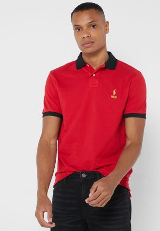 Červená pánská základní trička Ralph Lauren