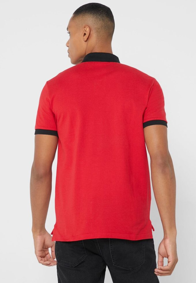 Červená pánská základní trička Ralph Lauren Červená pánská základní trička Ralph Lauren