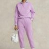 Fialové dámské atletické kalhoty Ralph Lauren Fleece Fialové dámské atletické kalhoty Ralph Lauren Fleece