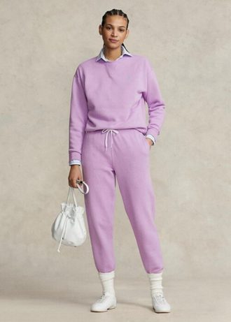 Fialové dámské atletické kalhoty Ralph Lauren Fleece