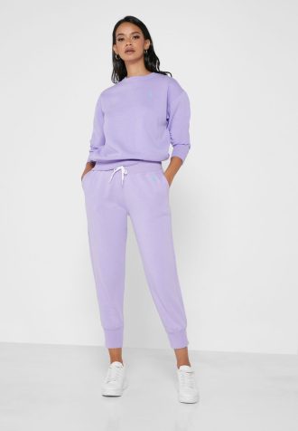 Fialové dámské široké tepláky Ralph Lauren