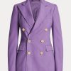Fialové dámské kašmírové bundy Ralph Lauren Camden
