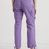 Fialové dámské kotníkové kalhoty Ralph Lauren Featherweight Twill Cargo Fialové dámské kotníkové kalhoty Ralph Lauren Featherweight Twill Cargo