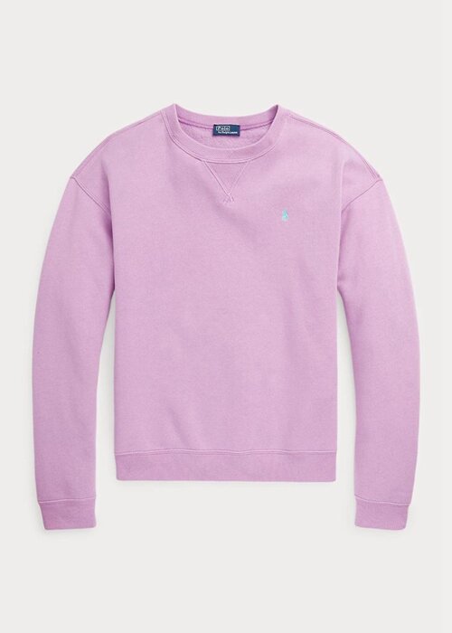 Fialové dámské mikiny Ralph Lauren Fleece Crewneck Pullover Fialové dámské mikiny Ralph Lauren Fleece Crewneck Pullover