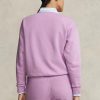 Fialové dámské mikiny Ralph Lauren Fleece Crewneck Pullover Fialové dámské mikiny Ralph Lauren Fleece Crewneck Pullover