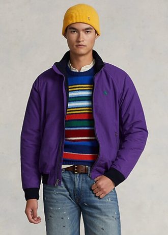 Fialové pánské bundy s raglánovými rukávy Ralph Lauren