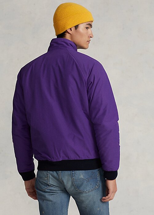 Fialové pánské bundy s raglánovými rukávy Ralph Lauren Fialové pánské bundy s raglánovými rukávy Ralph Lauren