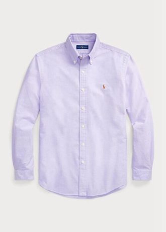 Fialové pánské košile Oxford Slim Fit Ralph Lauren